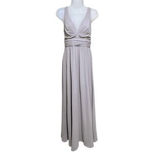 Lulus Leading Role Taupe Gown Size Small Maxi Long Formal Sleeveless Dress Prom